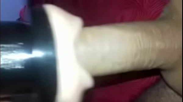 Handjob with sextoy mouth