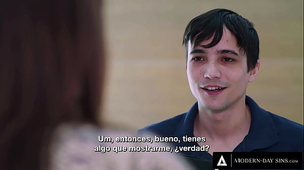 MODERN-DAY SINS - Nervous Boy Fucks His Bully's HOT MILF STEPMOM Natasha Nice! - SPANISH SUBTITLES