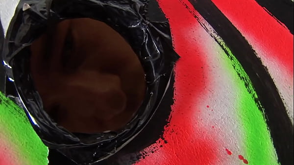 SEXY HOT BLONDE FUCKS GLORYHOLE COCK