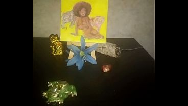 Nubian liger goddess painting