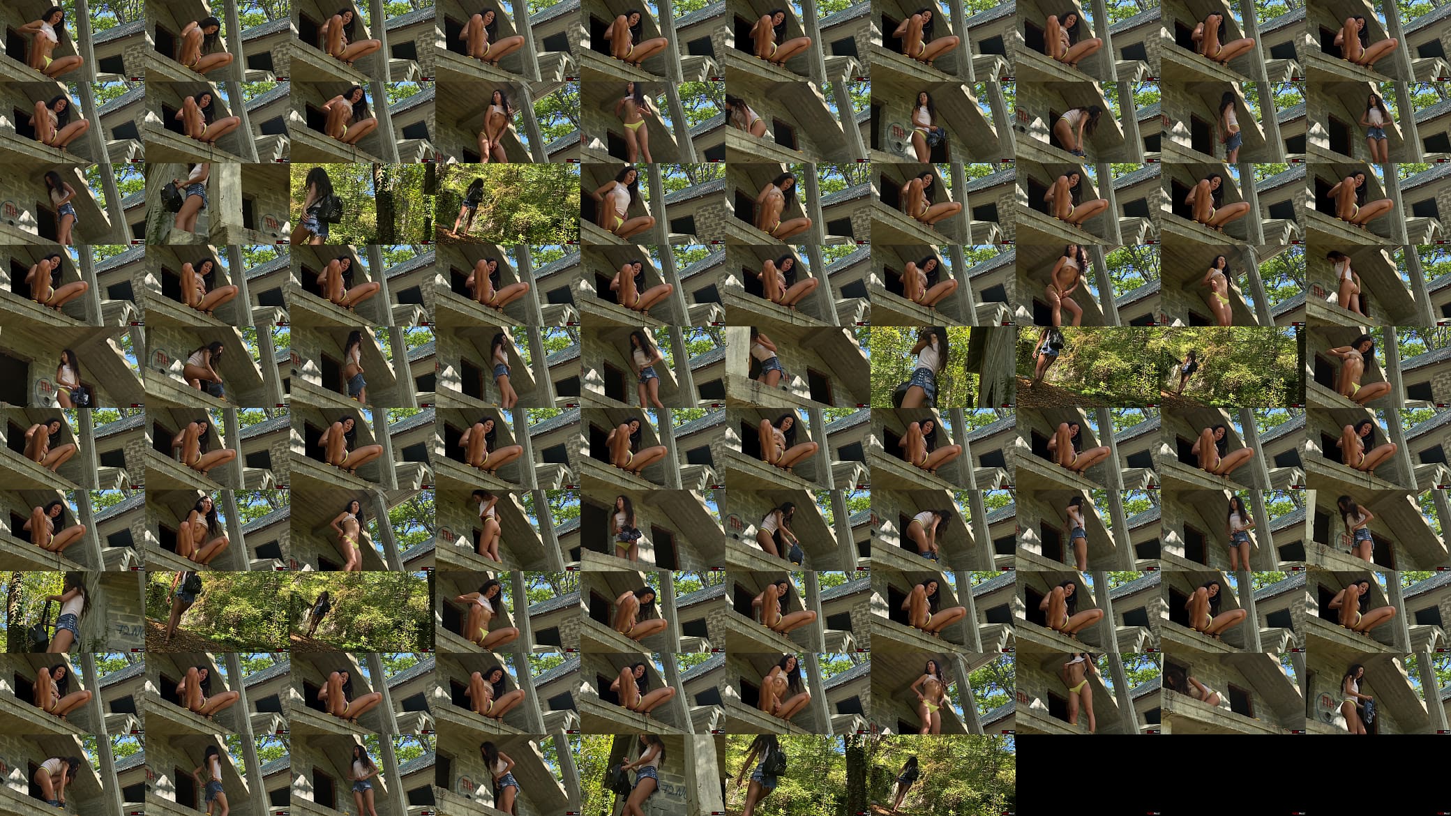 Crazy girl Katty West pee in the forest in an abandoned house 预览图