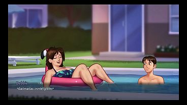 The stepmom gets an incredible rush from the forbidden tryst as her stepson's heavy balls smack hard against her huge ass. summer time saga