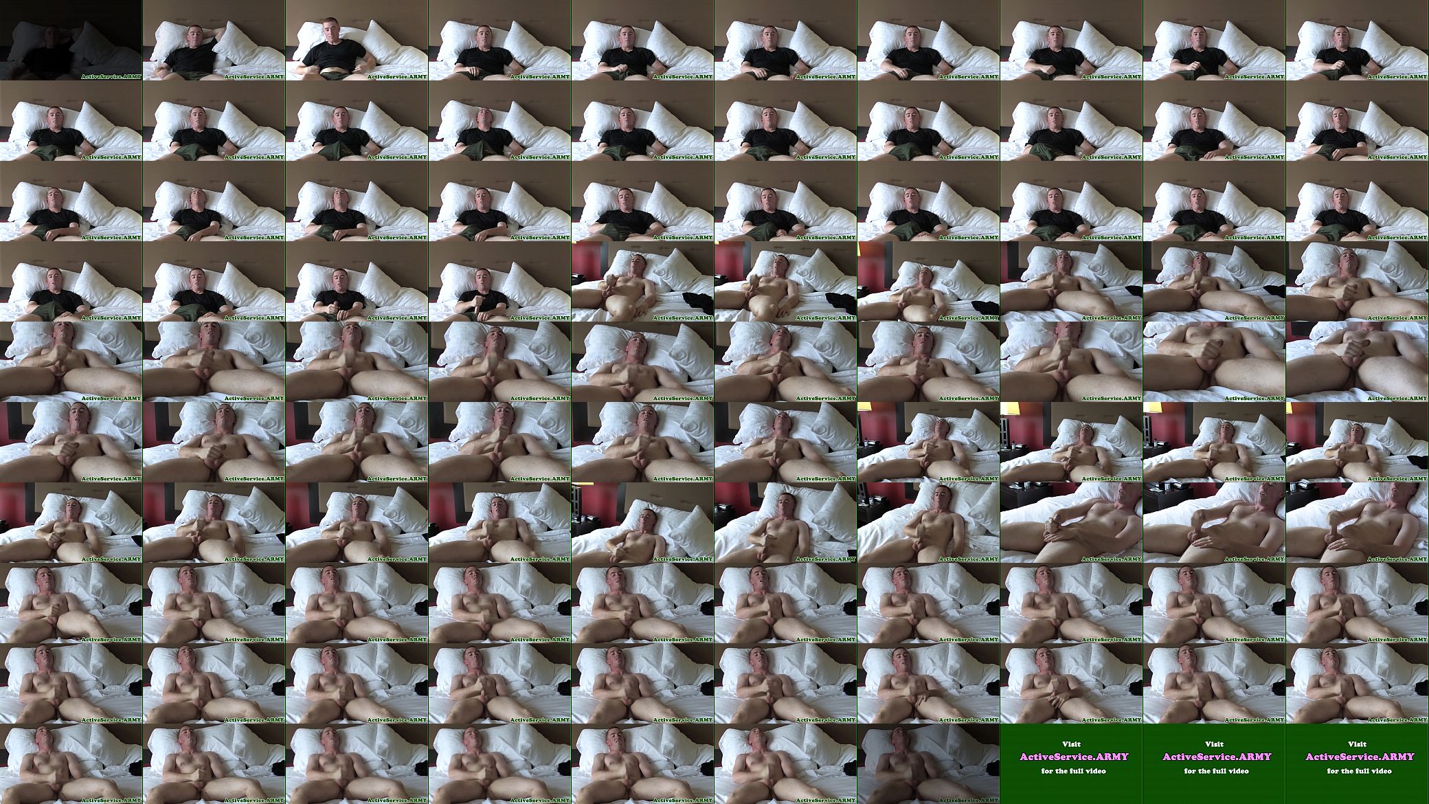 Buzzcut army amateur tugging on his cock 预览图