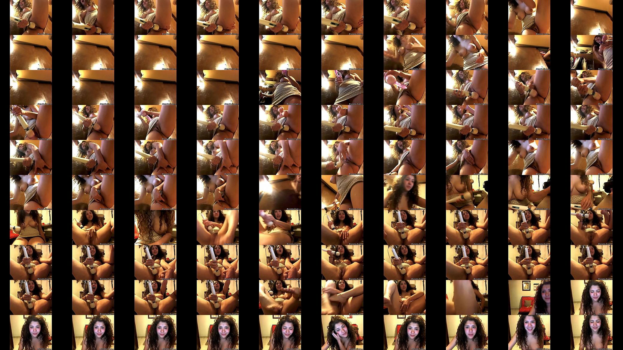 Curly brunette masturbation from the floor 预览图