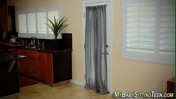 Busty babysitter jizzed