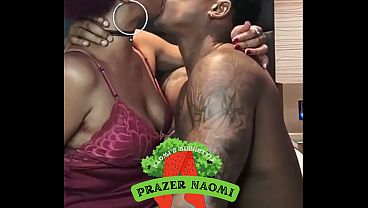 Kissing intensely, with spit and lots of drool