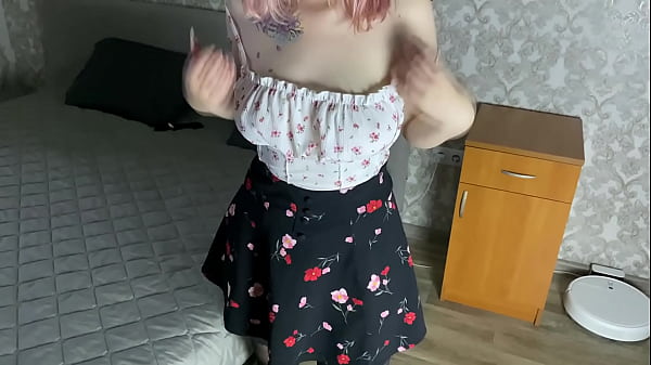 Young Sexy Girl With Big Tits In Stockings Started With A Toy And Finished With A Dick. Pov Female. Footjob.