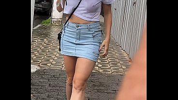 Flashing a tiny white crop top, all wet at the Brazilian carnival block party... They go fucking crazy!