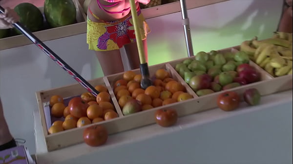 Capri Cavalli and Carla Cox fuck with a street vendor