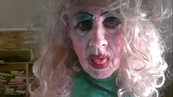 Download Video - Fuckpig old pansy milf fag slut Sarah humiliatingly displays her  cum stained pink mini skirt&comma; as smokes provocatively