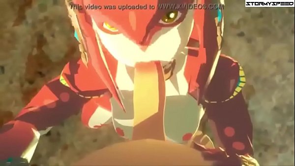 Sableserviette Link Et Mipha, Légende De Zelda, Respirent Une Pipe Sauvage