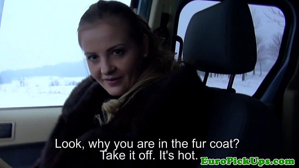 Busty euro teen pickup fucked in the car