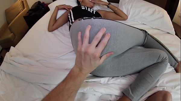 Montecristoxv - Tiny Asian Girl In Yoga Pant Gets Fucked and I Cum On Her Hair Pussy