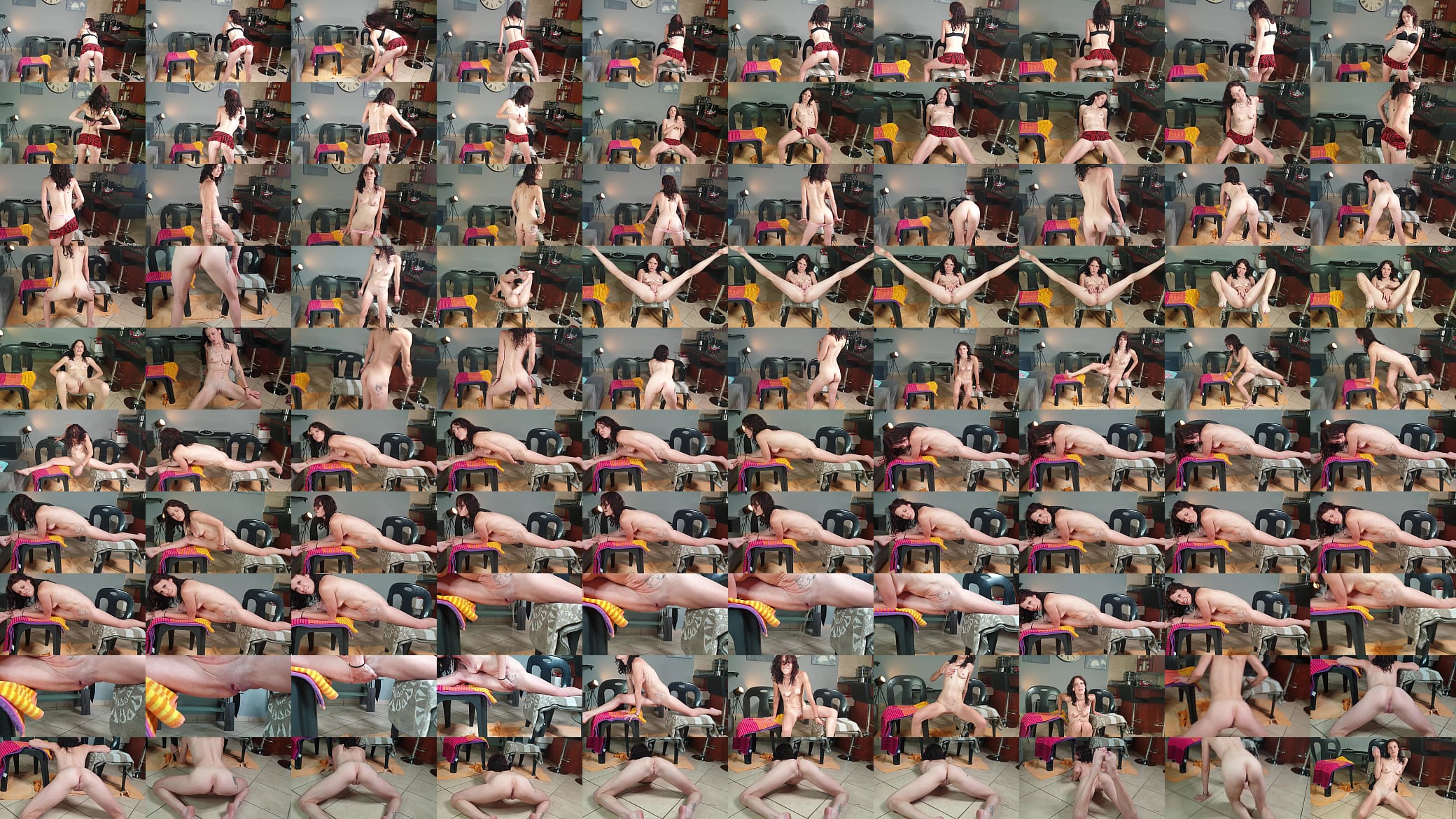 Taking a pee while doing the splits and stripping 预览图
