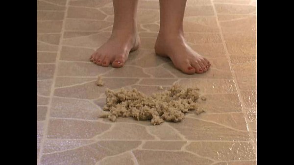 Foot Fetish - Sexy feet stepping in oatmeal