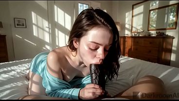 My stepfather caught me masturbating in the bedroom, pulled out his big black cock, and fucked me with it [AI]