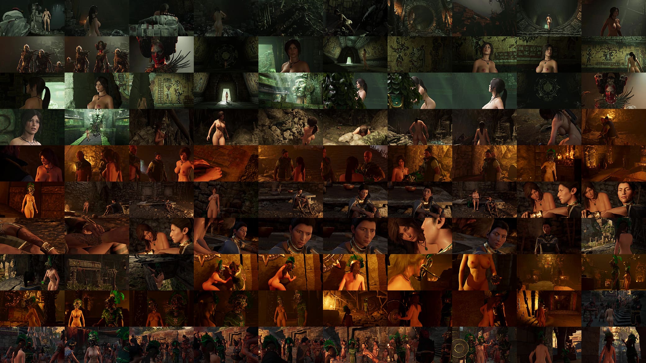 Lara goes Primal - Nude Lara All Cutscenes Movie Part 4 预览图