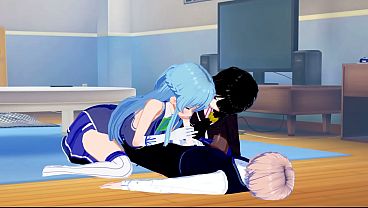 KonoSuba Aqua & Fubuki - Koikatsu Threesome 3D Anime Hentai