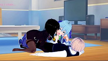 KonoSuba Aqua & Fubuki - Koikatsu Threesome 3D Anime Hentai