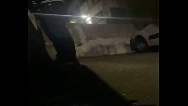 Download Video - Amateur boy pissing in the street after party