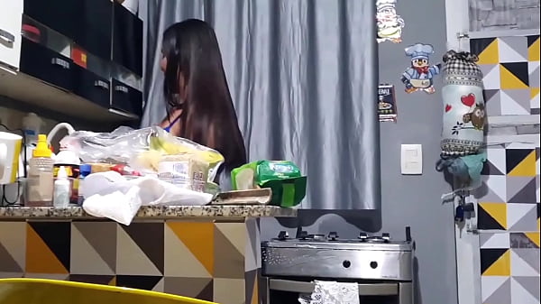 Neighbor caught me in the kitchen