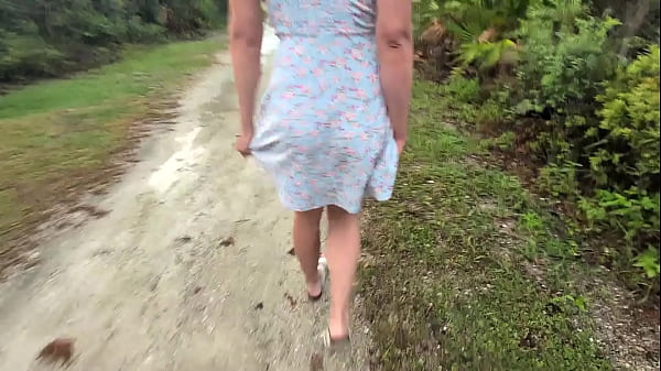 nature trail walk and fingering in public