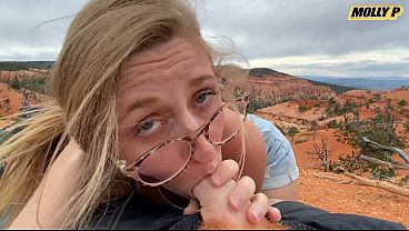 EPIC Fucking Off-road Adventure Porn - Molly Pills - Amateur Blonde Public Sex POV