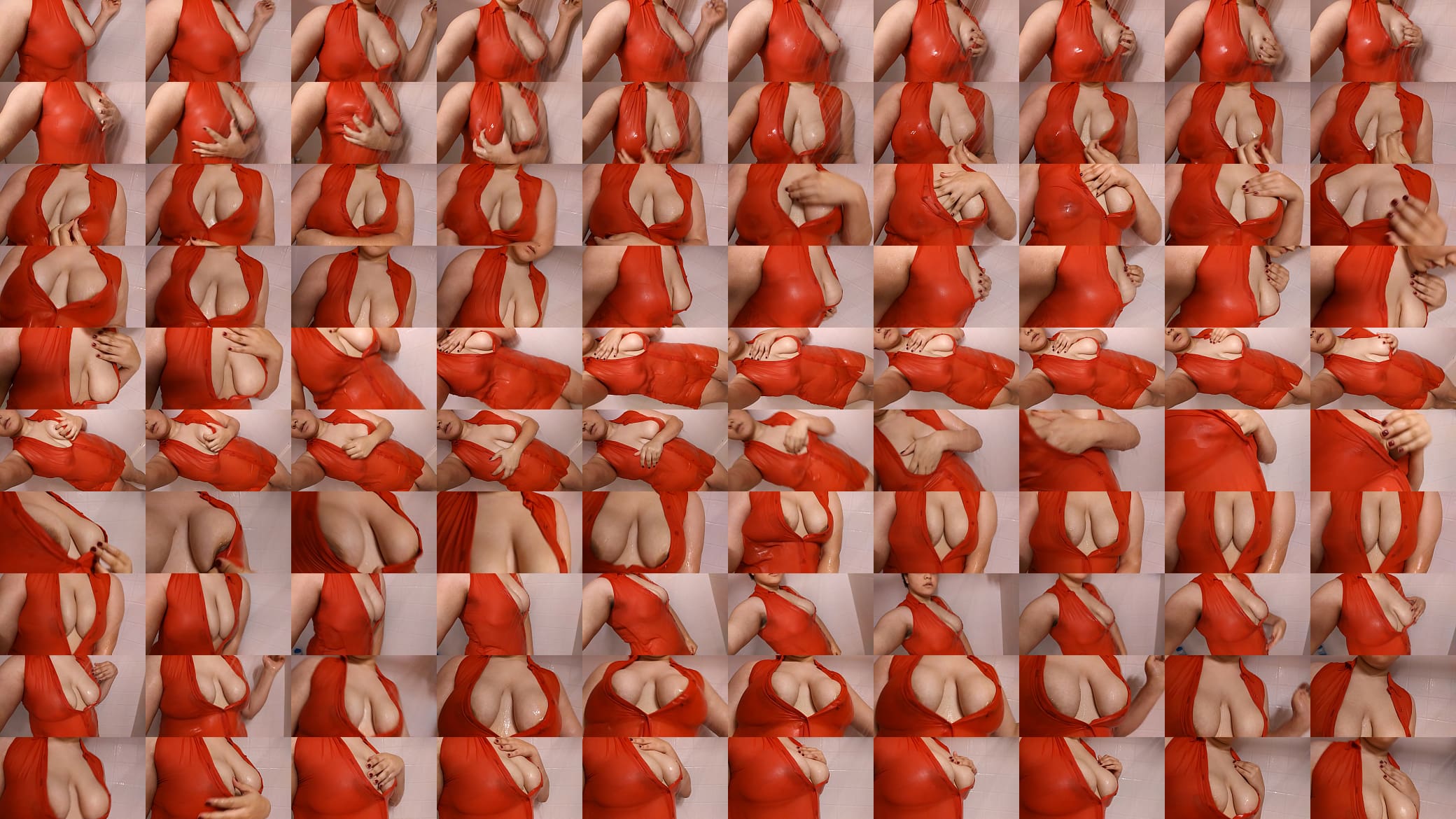 Red dress shower tease 预览图