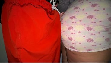 Big-ass Woman Touches a Stranger's Cock