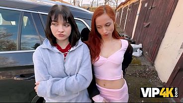 Download Video - VIP4K&period; Two Amateur Lesbians Don&rsquo;t Mind Their First Threesome With a Stranger