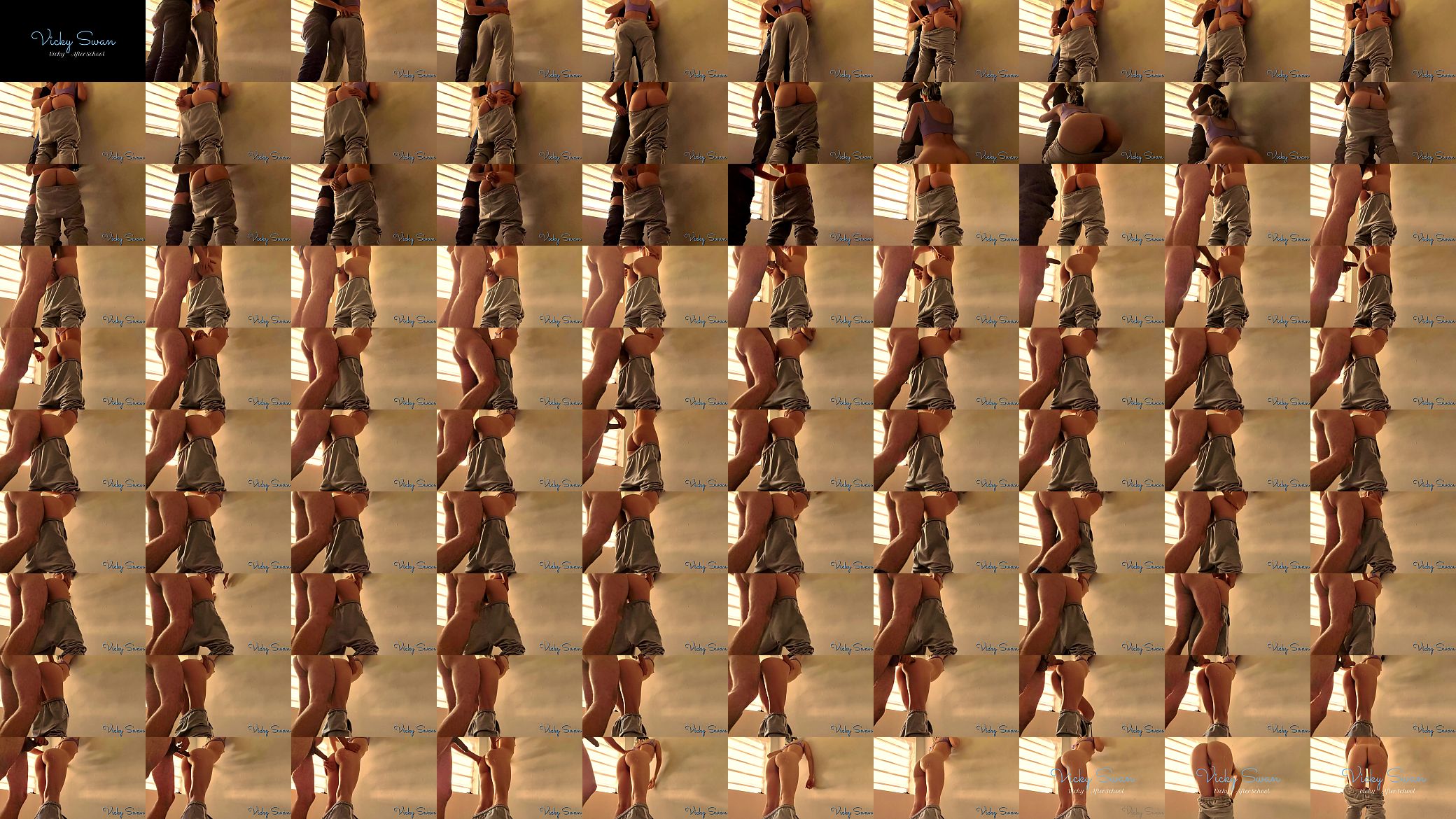 Bubble ass teen Victoria on joggins fucked standing against wall 预览图