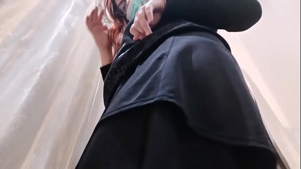 Thong all in the pussy while i try on some jeans in a megastore i want them all wet