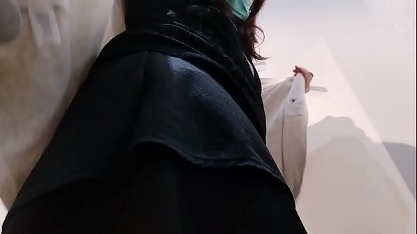 Your goes to a clothing store and puts her panties inside her pussy while she tries on some jeans