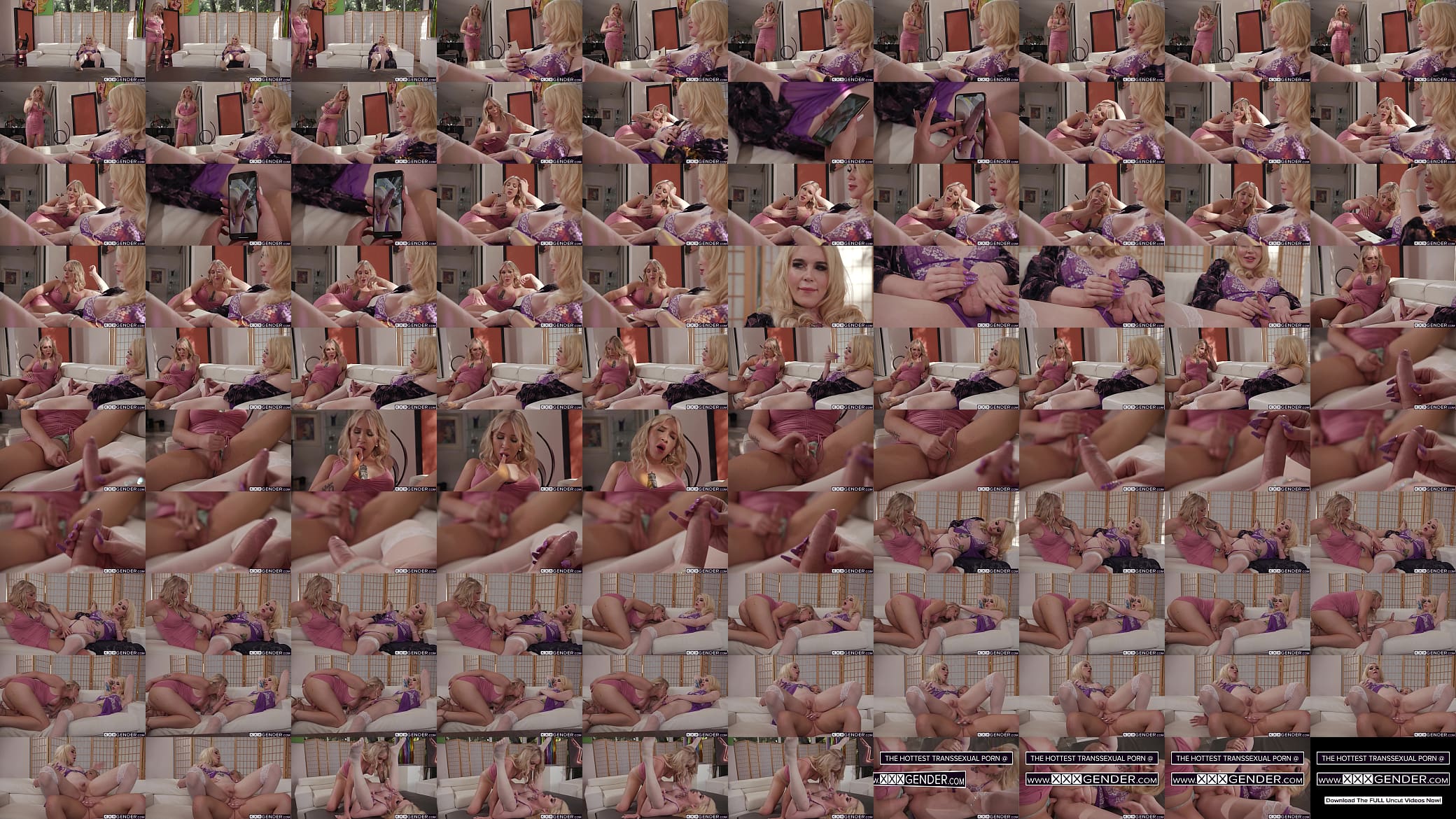 Two horny shemales Angelina Please and horny Gracie Jane fucks each other 预览图
