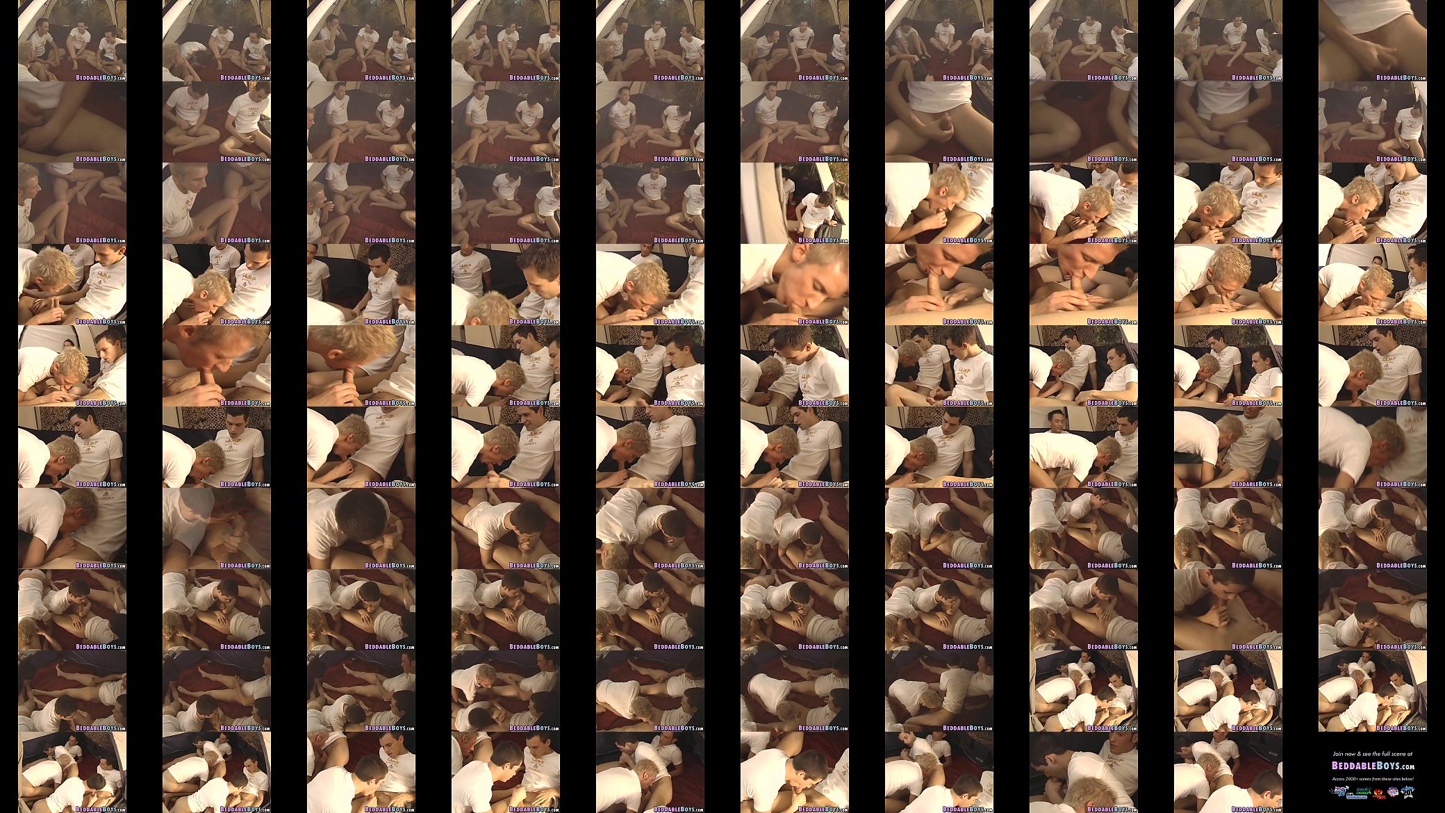 Jocks jerking off in group turns into very hot blowjob orgy 预览图
