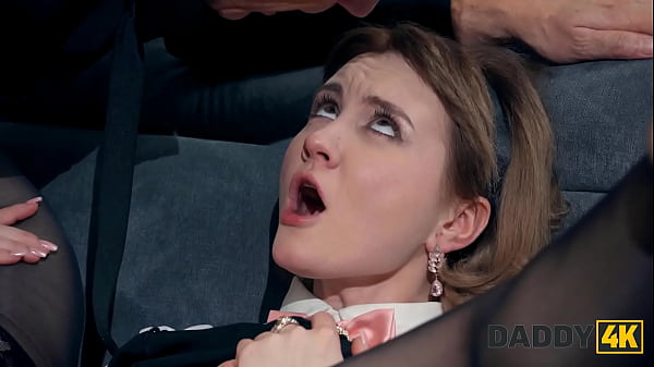 DADDY4K. Hot and smart blonde Daruma Rai sucks old rich man's cock to win