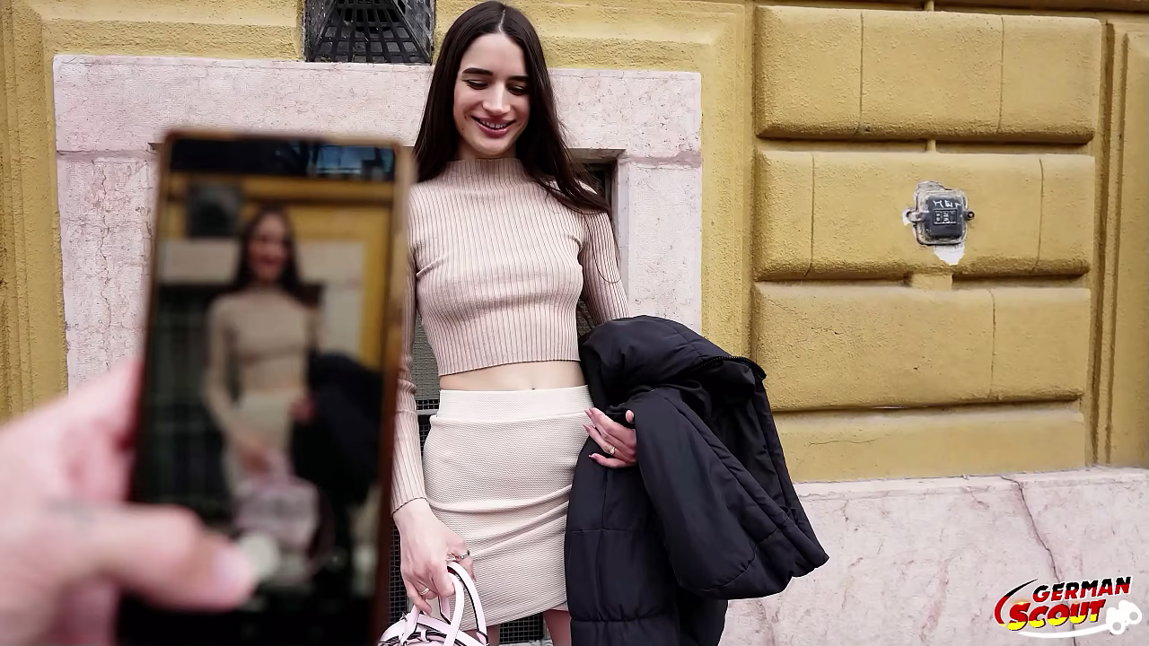 GERMAN SCOUT - Eye Rolling Orgasm for slim french Girl Candie Luciani at Casting Fuck