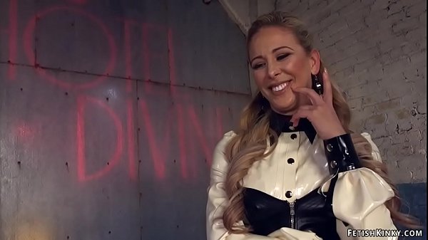 Hot ass dominatrix torments man