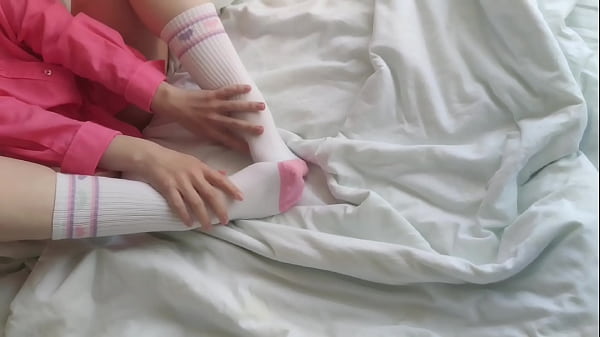 Sockjob, cum on cute socks!