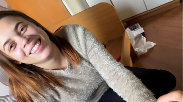 He working on the computer couldn't resist my blowjob and stuck his cock