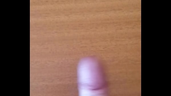 Smacking my thick hard cock on the desk