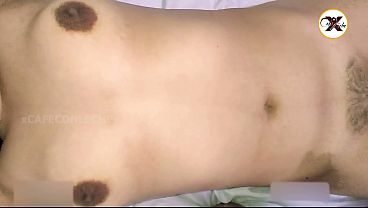 Fucking my girlfriend's stepsister, her plump, hairy pussy receives all my semen