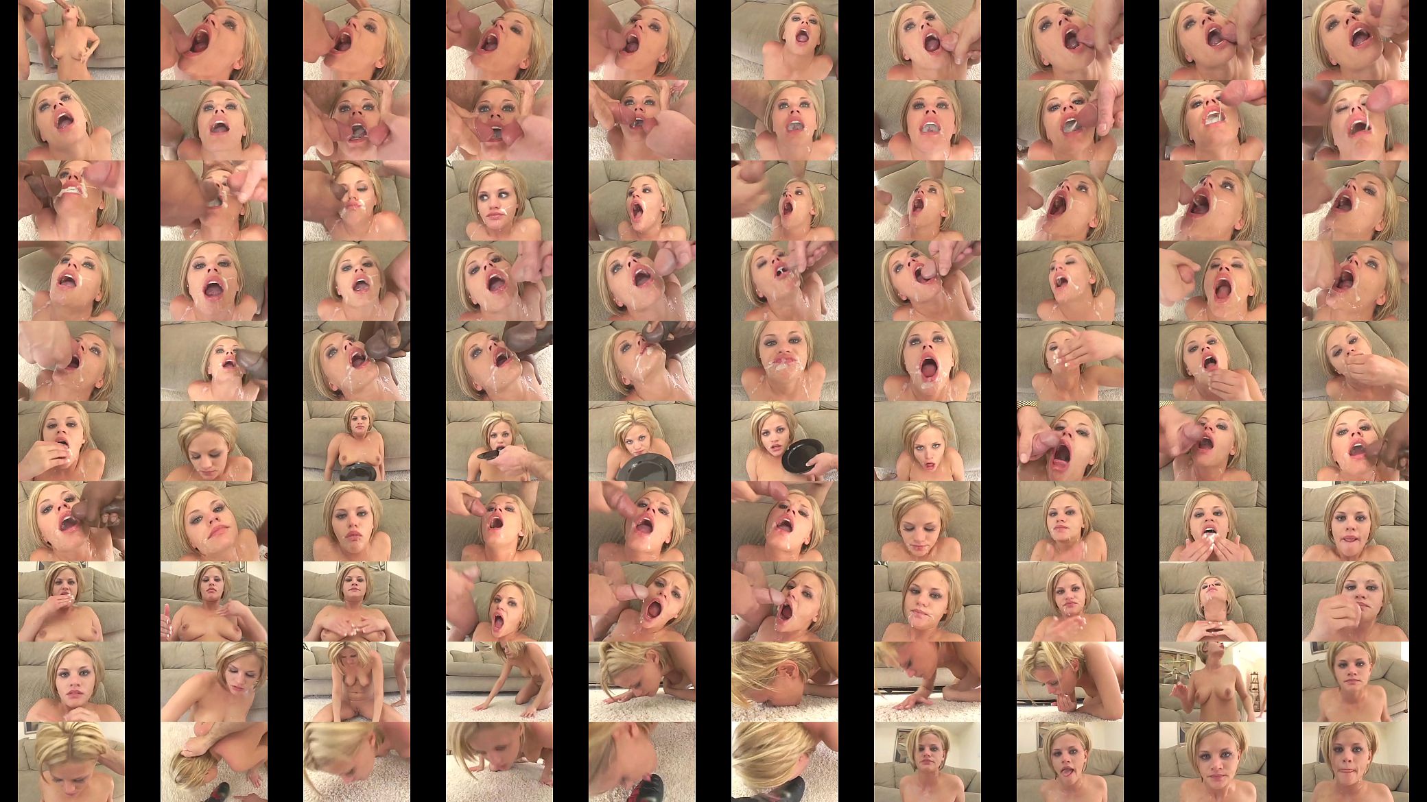 Blonde cum swallow bukkake and puke 预览图