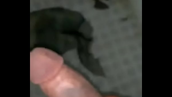 Black dick stroking time in the bathroom