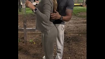 I fucked this delicious, slutty married woman in front of her cuckolded husband. The big-dicked personal trainer is going to give the slutty married woman a workout and then fuck her.