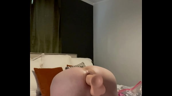 Chad getting use to his big dildo