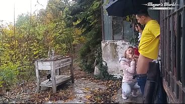Behind The Scenes Of Gina Gerson Outdoor Fucking Session in a Rainy day