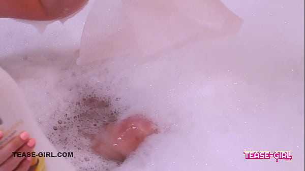 Beautiful Brunette Teen takes a sexy Bath