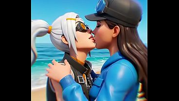Cloud Striker x Dizzie Lesbian (Fortnite/ AI generated)