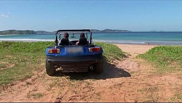 Babalu Takes Dicks In Each Hole On The Sandy Beach